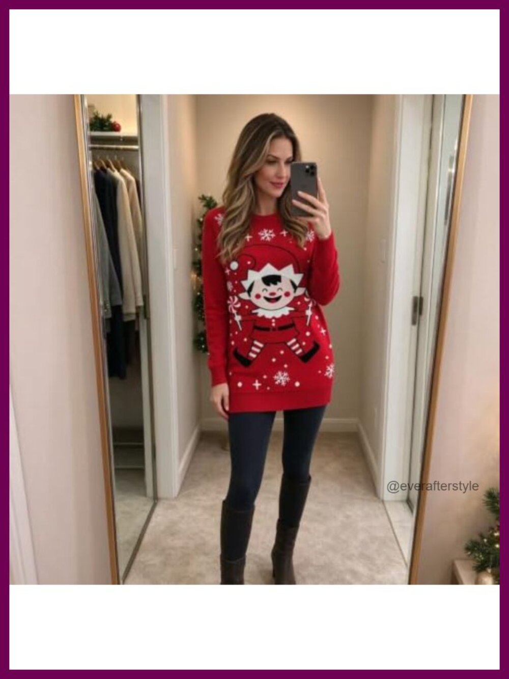 Ugly Christmas Elf Knit Pullover Sweater Long Sleeve Crew Neck Acrylic - Picture 6 of 6
